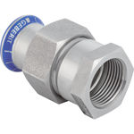 Racor de transición Geberit Mapress Acero Inoxidable con rosca hembra, tuerca de racor de acero al cromo-níquel: d=15mm, Rp=1/2″